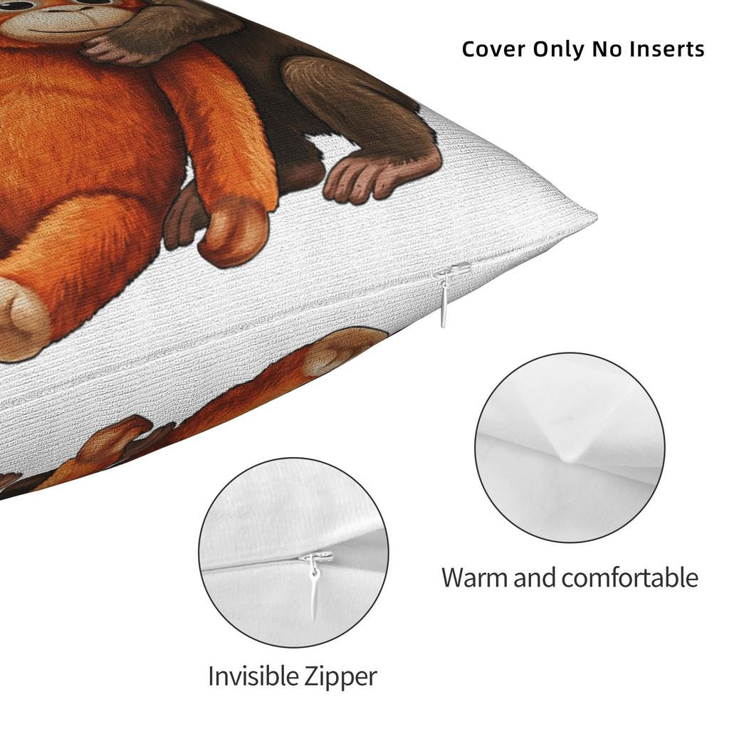 Sad Monkey Punch Meme Pillowcases Funny Pillow Case For Sofa Bedroom Home Decor Comfy Pillow Cover