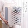 Wall-Mounted Dirty Clothes Basket Large-Capacity Folding Storage Basket Strong Load-Bearing Hollow Design For Ventilation