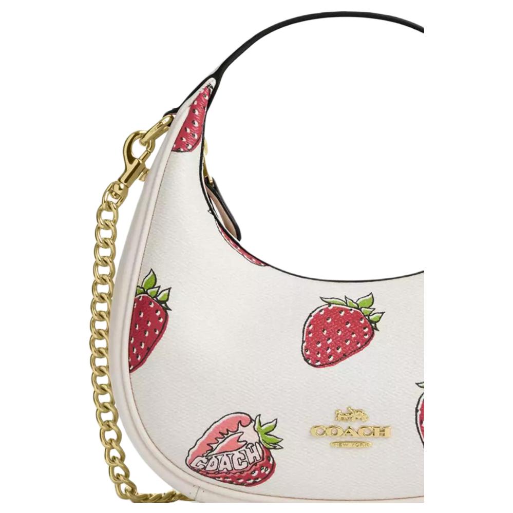 COACH CARMEN Leather One Shoulder Handbag Small Women's White CAL01-IMCAH