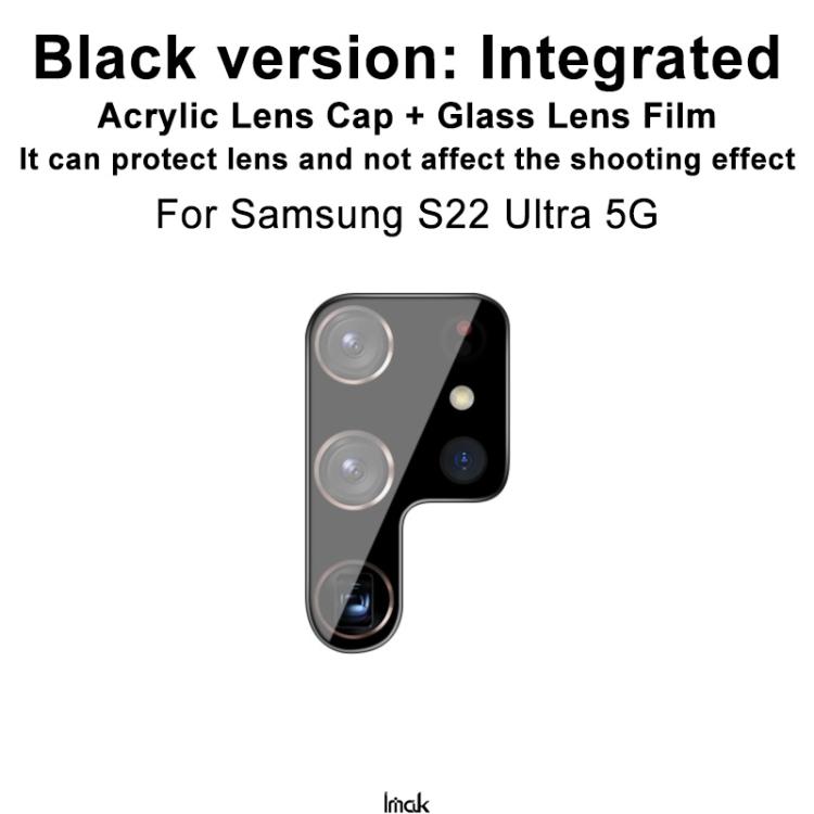 For Samsung Galaxy S22 Ultra 5G imak Integrated Rear Camera Lens Tempered Glass Film Black Version