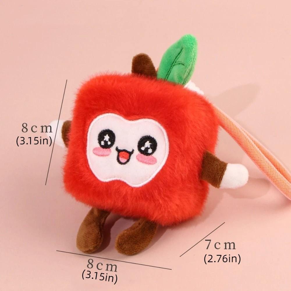 Carrot Pineapple Keychain Strawberry Mangosteen Pendant Kids Toy Fruit Plush Keychain Car Key