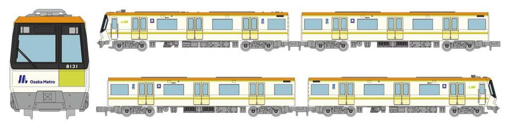 Linear Underground Railroad Collection Osaka Metro 80 Series Nagahori Tsurumi-ryokuchi Line 31 Formation 4-Car Set B Diorama Supplies