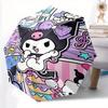 Cartoon Kuromi & Hello Kitty Sanrio Automatic Opening and Closing Umbrella - Small Umbrella Suitable for Various Occasions, Portable 3-Fold Small Umbr