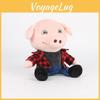 Pork John Spoof Parodies Pig Headed Human Plush Toy Checkered Shirt Design
