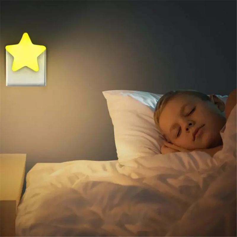 Induction Mini Star Shape Led Sensor Control Night Light For Kids Bedroom Bedside Baby Sleep Light