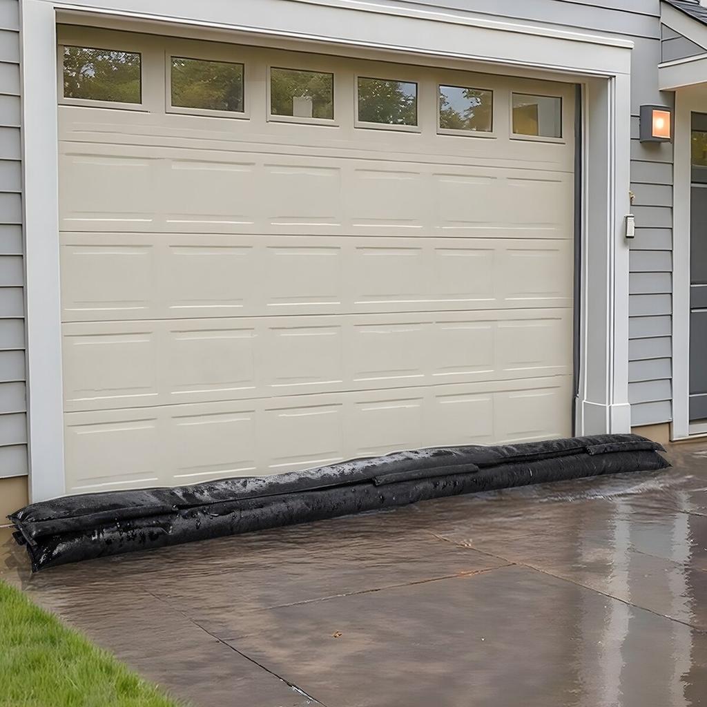 Flood Barrier, 8 Pack, 3050 X 210 Mm Flood Bags Activated by Water, Reusable Water Absorbent Barrier, Sandless Sandbags Blockage, Flooding Prevention