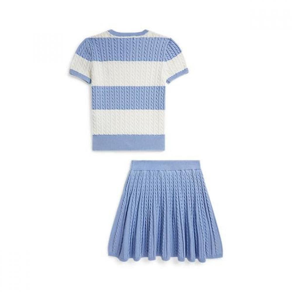 Polo Ralph Lauren Girls Mini Cable Cotton Sweater And Skirt 7 16 Cwpo2stg2u20041999