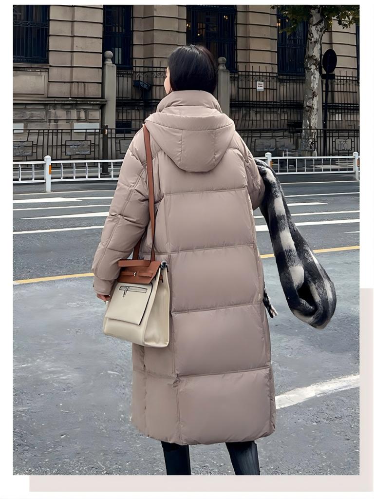 Winter Dicke Baumwolle Koreanischer Stil Lockerer Schnitt Langarm Kapuzen Steppmantel