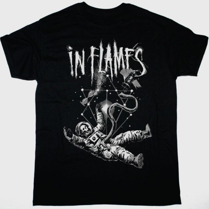 

IN FLAMES Band SPACEMAN Heavy Cotton Black All Size T Shirt For Men TT178 Unisex T-Shirt L