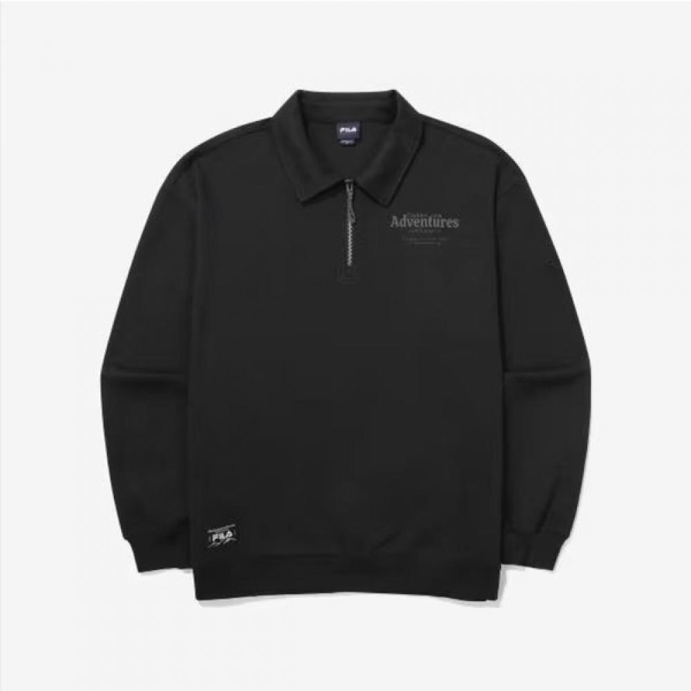 

Fila Select 2 Types Collar Half Zip Sweatshirt Fs2pog3108x BLK/090
