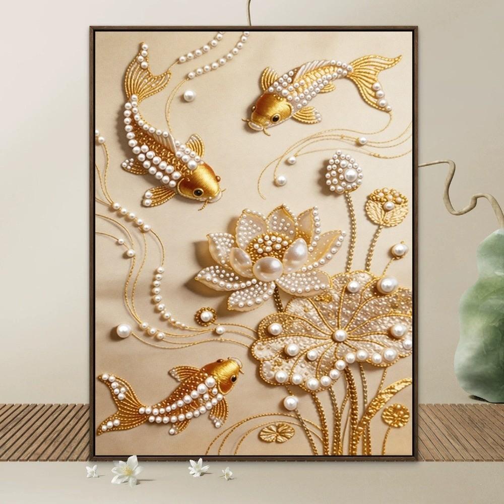 Flower Pearl Beads Painting Sea Decorative Painting DIY Painting Material Pack Wall Decor