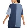 New Nike Women'ss Retro Colorblock Loose Fit Crewneck T-Shirt Blue DV8318-410