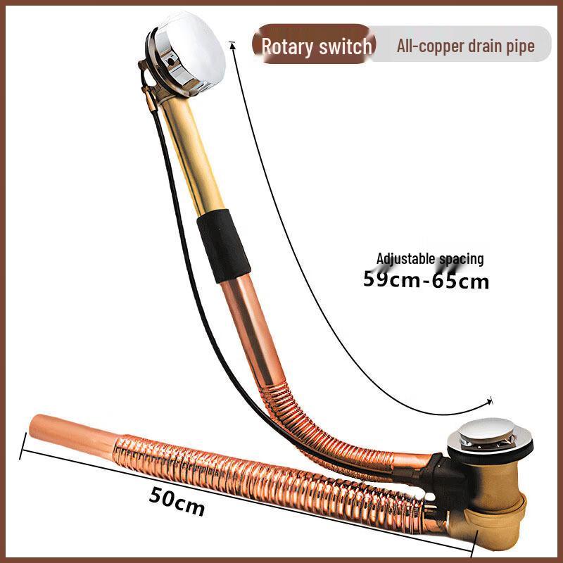 Всплывающий слив для ванны TLXT со встроенной трубой