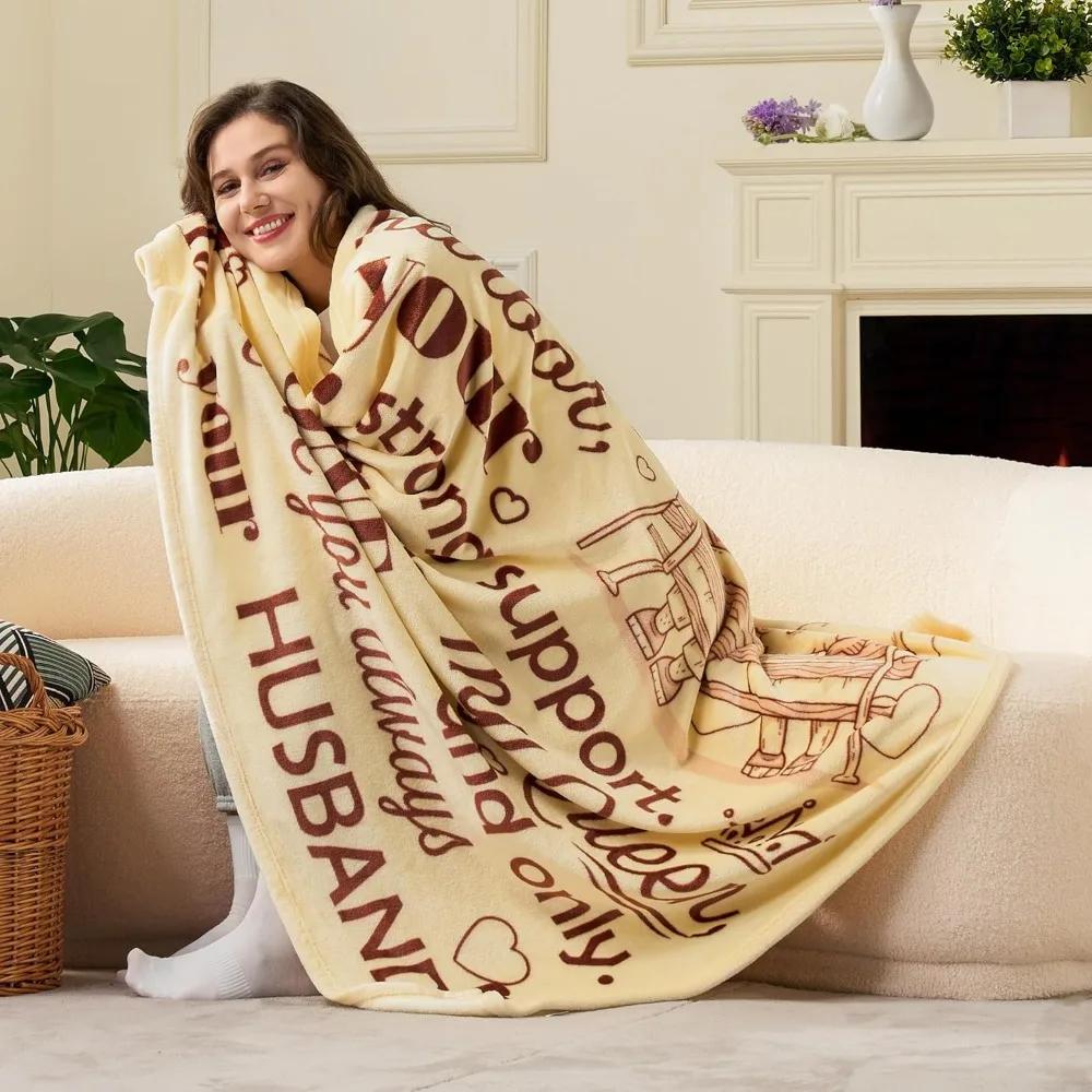 To My Wife Blanket from Husband Mothers Day Christmas Birthday Valentines Throw Blanket Gift Idea