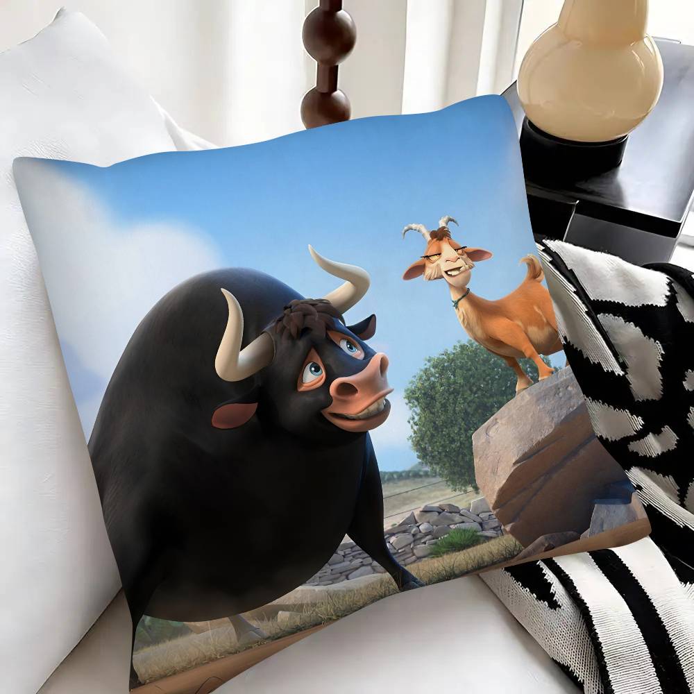 Cute Cartoon FFerdinand Pillow Case Fashion Square Pillowcase Bedroom Sofa Room Ins Decoration Leisure