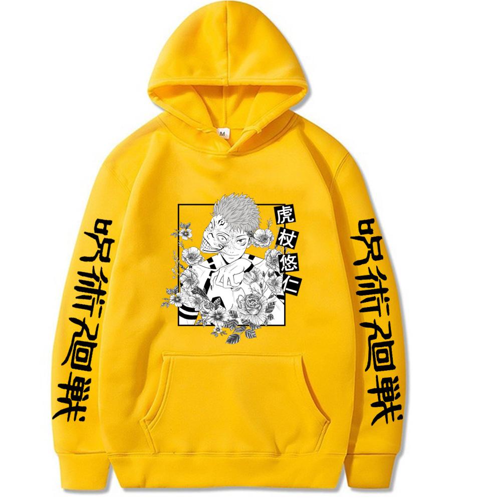 Jujutsu Kaisen Hoodie Itadori Yuji Graphic Hoodies Vintage Oversized Hooded Casual Long Sleeves Men Women Clothes