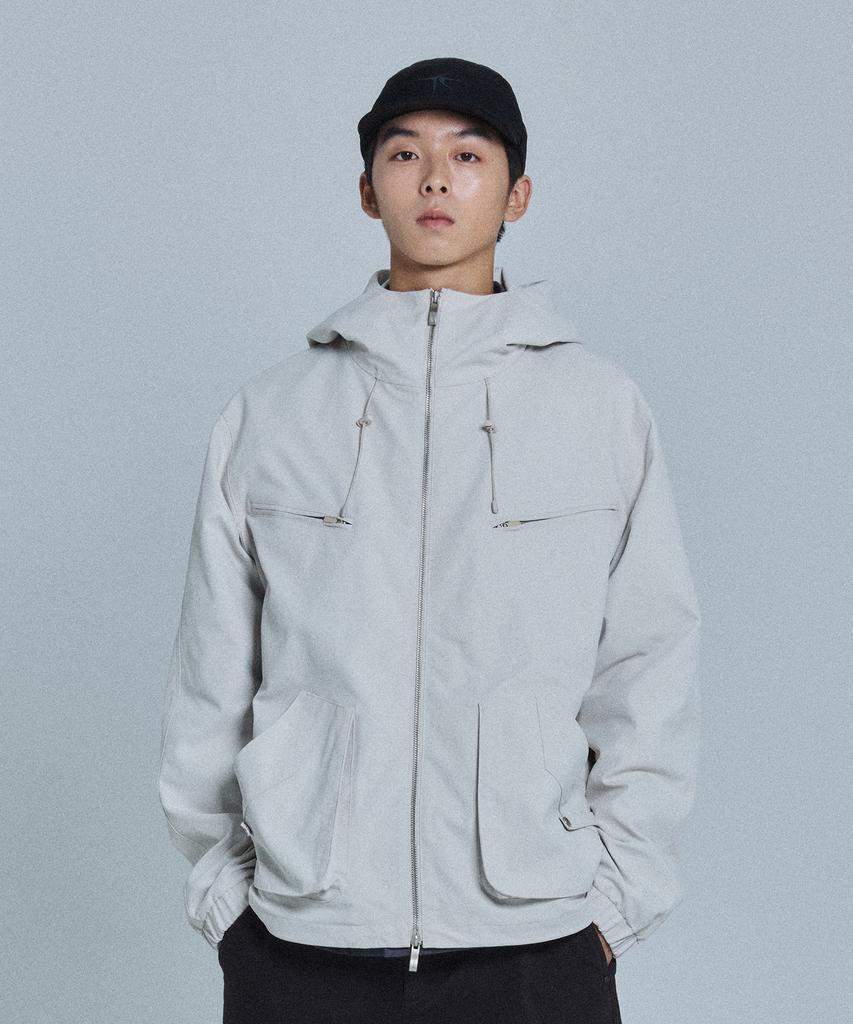 NODE LABS Dev:12 2Way Rivet Hood Jacket_Padded White