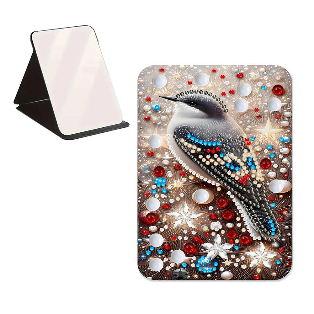 Arte com Diamantes DIY Espelho de Cristal Brilhante Forma Especial Strass Espelho de Maquiagem Espelho de Mesa para Viagem ao Ar Livre Caminhada Piquenique
