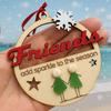 Friends Sea Glass Decoration Handmade Wooden Xmas Tree Friendship Seaglass