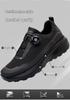 Men's Trendy Black Non-Slip Rotating Buckle Casual Sport Shoes for Spring Outdoor and Commuting