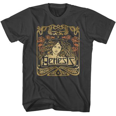 Genesis Noveau Style Frame Men's T Shirt English Rock Band Tour Music Merch Unisex T-Shirt
