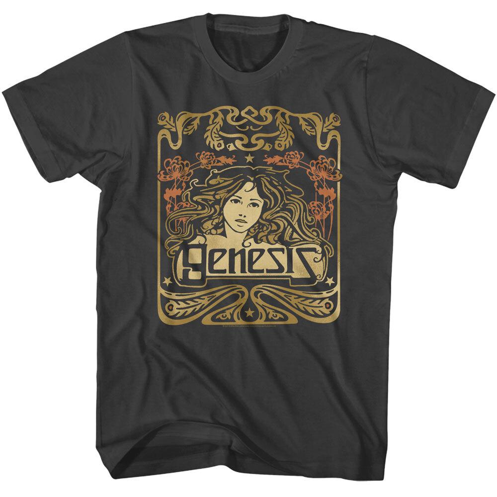 

Genesis Noveau Style Frame Men s T Shirt English Rock Band Tour Music Merch Unisex T-Shirt XXL