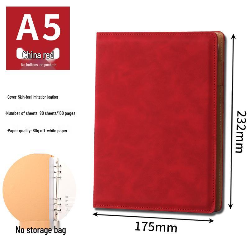 Custom A5 Loose-Leaf Business Office Notebook & Diary Set with Logo