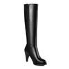 Women's Winter Knee High Boots Elegant Spike High Heel Long Fur Snow Boot Black Beige Zipper Warm Party  Shoes Large Size 45