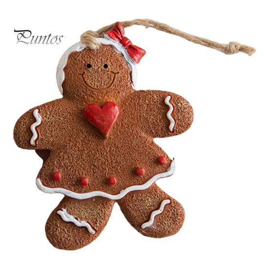 

Рождественский полимерный пряничный человечек, очаровательный орнамент с подвесным ремешком, рождественская елка, украшение, кулон