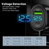 150 Long Cable Car Charger 5-Port USB Charger 12V/24V Car Phone Charger Adpater with Digital Voltage Display for iPhone/Andorid