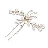 Gold & Silver Bride Hairpins with Pearl - European & American Wedding Updo Accessories