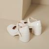 High heel Mary Jane single shoes cream Lolita thick heel round head soft sole one word with square buckle small girl matching