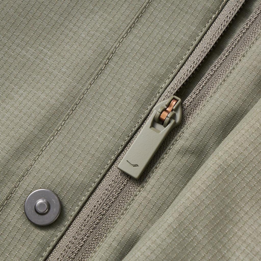 Saucony Solid Color Casual Zip-Up Hooded Mid-Length Long Sleeve Windbreaker Men outerwear Green Khaki SC2249101A-KH05