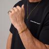 18K Gold Stainless Steel Open Bangle - Women's Geometric C-Shaped Minimalist Bracelet for Commuting