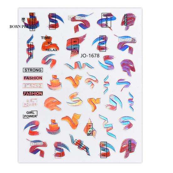 

Чудова наклейка на нігті Орнаменти для нігтів Блискучий візуальний ефект Довготривале застосування 10