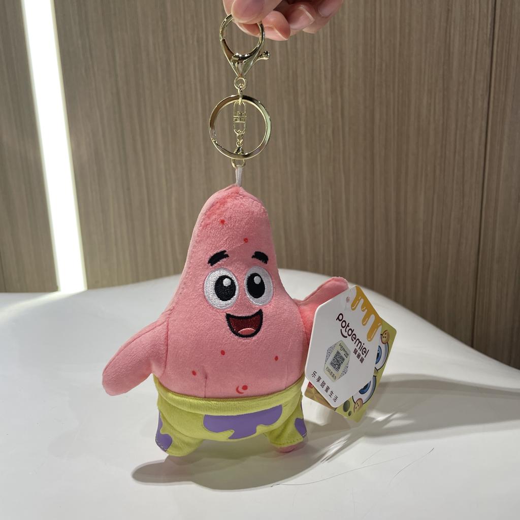 Oryginalny SpongeBob Kanciastoporty Patrick Gwiezdny Skalmar Eugene H. Krab Gąbka Pluszowa Zabawka Brelok Lalka Prezent Urodzinowy Bożonarodzeniowy