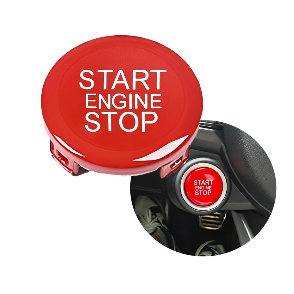 Rød Motor Start Stopp Bryter Knapp Deksel For Alfa Romeo Giulia Stelvio 2017-2022