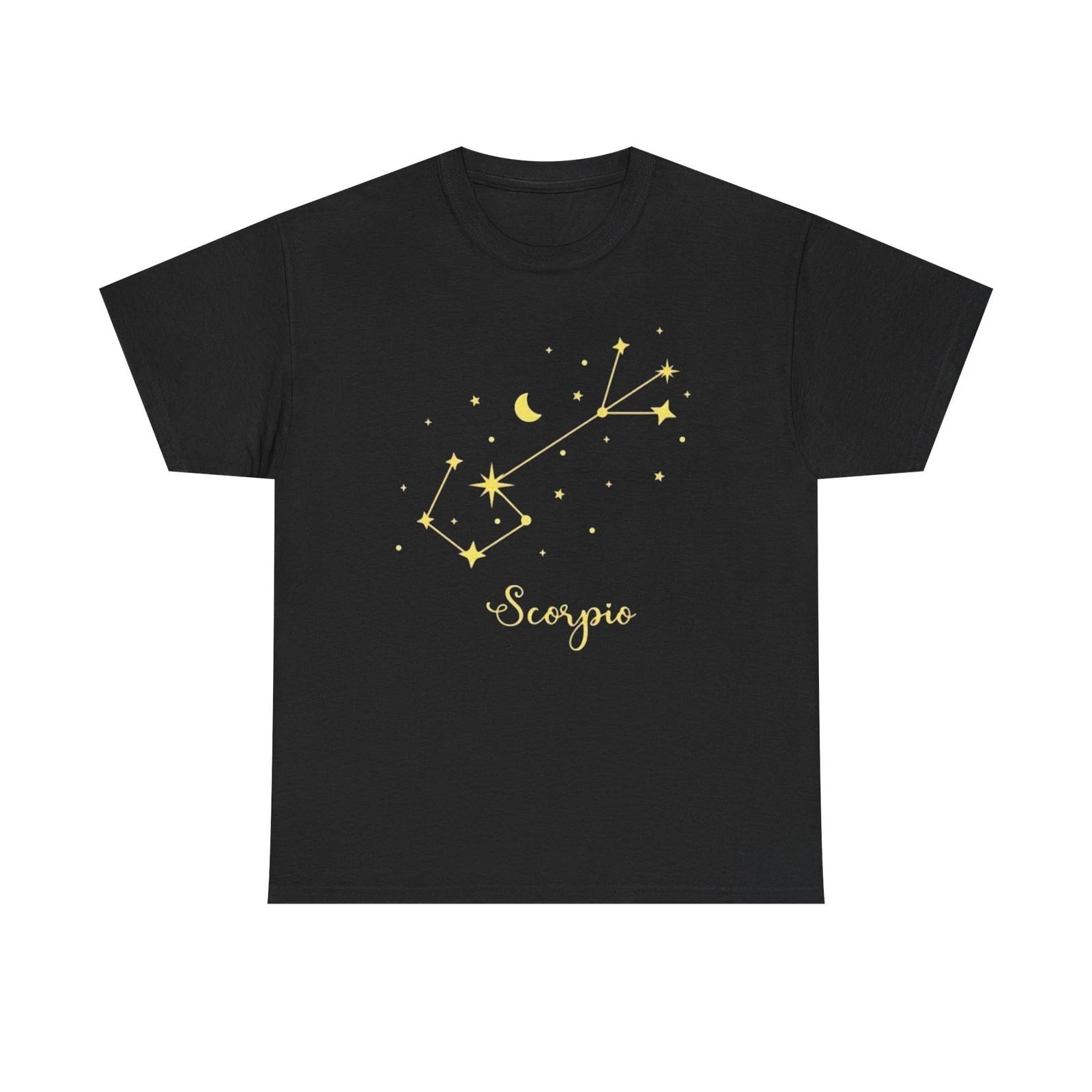 Scorpio Zodiac Constellation Unisex Heavy Cotton Tee S