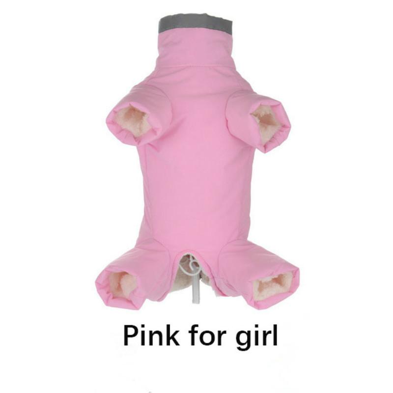 Dog Coat Winter Overalls for Dogs Warm Waterproof Pet Jumpsuit Trousers Male/ Female Dog Reflective Small Dog Clothes Apparel Puppy Down Jacket