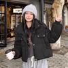 Women Casual Winter Cotton Coat Korean Style Loose Thickened Simple Fashion Jacket