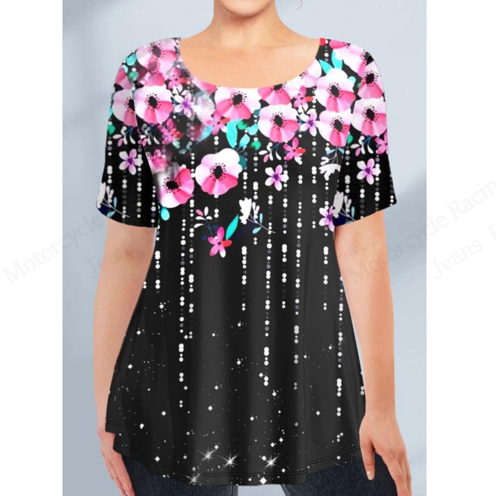 Casual Short Sleeved Printed Fashionable Oversized 3D Top Pattern T-shirt for Men Comfortable Summer Round Neck