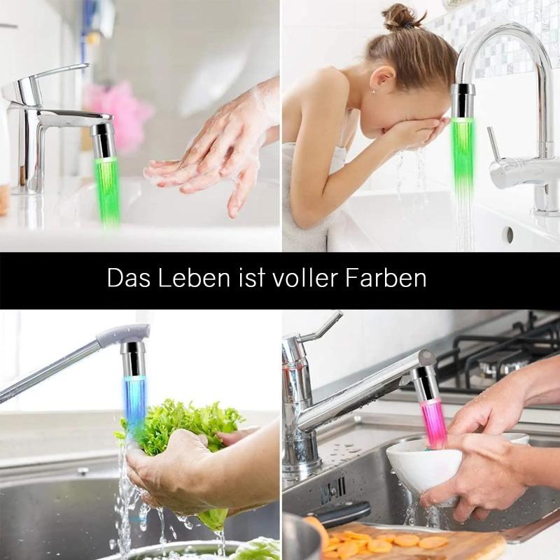 3 Color Light Change LED Faucet Aerator Water Saving Tap Nozzle for Kitchen Bathroom Sink Stream Glow Spray Head Attachment