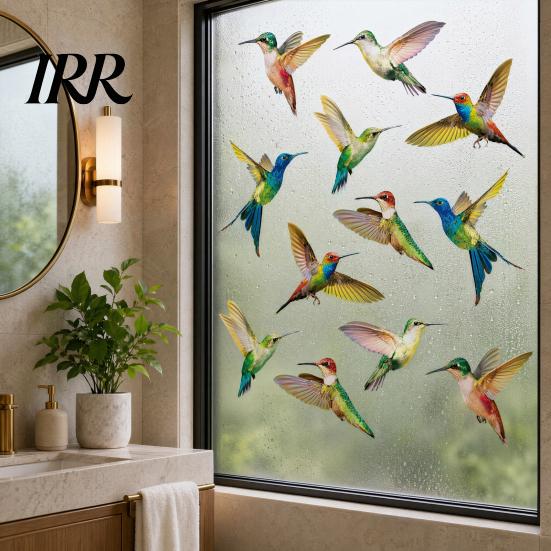 Outdoor Window Decal Bird Stickers, Anti-Collision Strike Prevention Decal, Static Cling Glass Protection Sticker Film for Windows Doors, UV