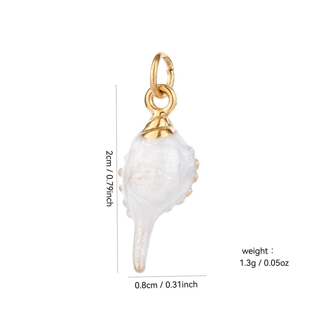 Stainless Steel Ocean Series Starfish Conch Pendant for DIY Bracelet & Necklace Fashion Accessories