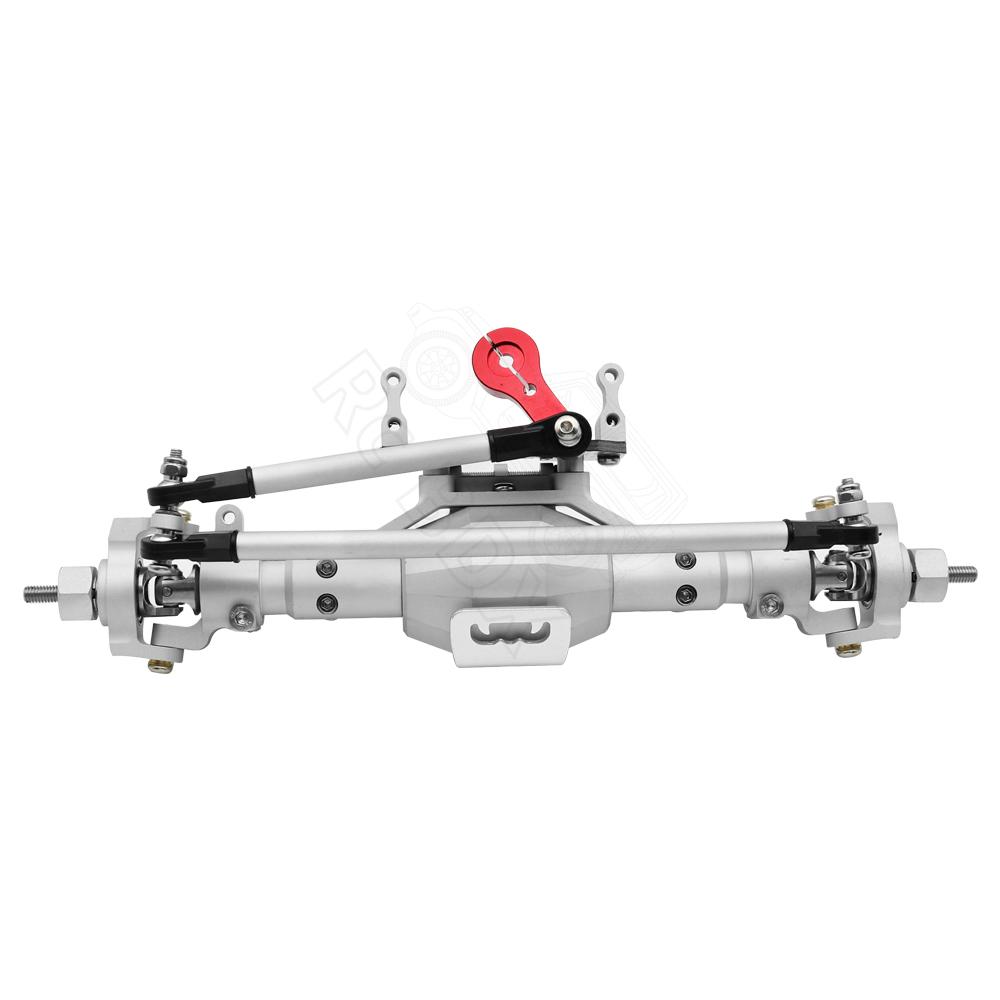 CNC Aluminum Diamond-Shaped Aluminum Alloy Complete Front & Rear Axle for 1/10 RC Crawler Truck Axial SCX10 II  90046 90047