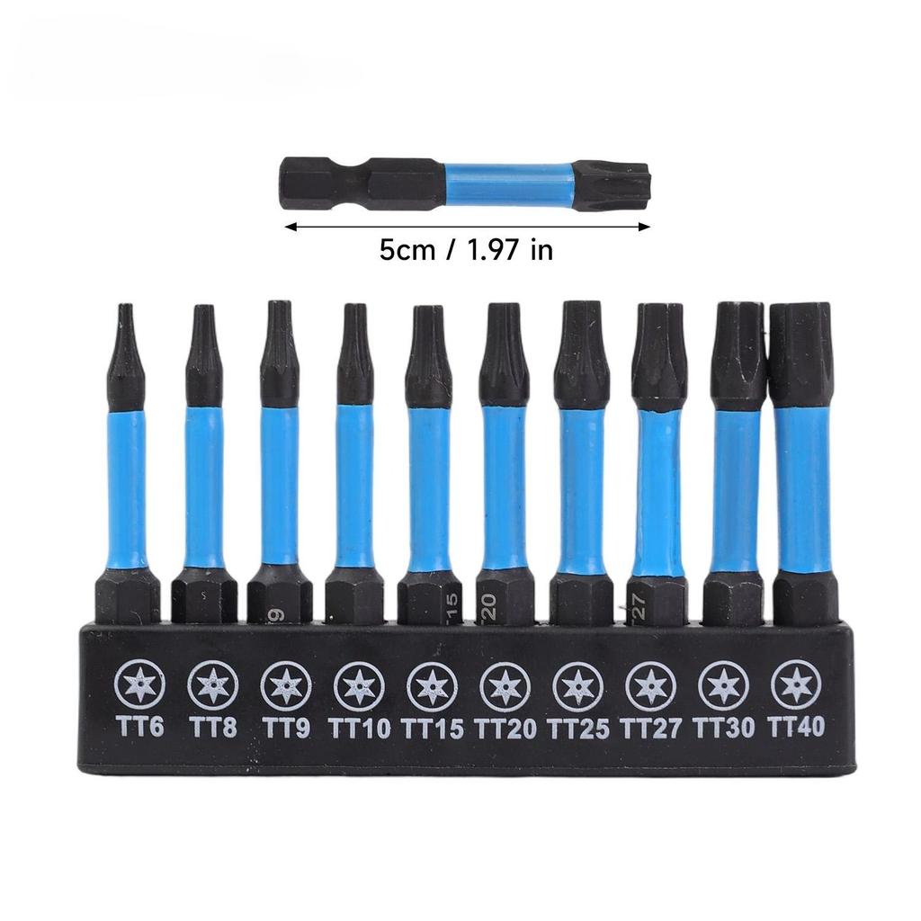 Hex-Shank Screwdriver Drill Bits Magnetic Impact Torx Bit Set S2 Steel Star Driver Bits with Holders for Electric Drill Tools