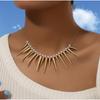 Fashion Necklace, Exaggerated Spiked Rivet Fringed Necklace Collar, Foreign Trade Punk Explosion Necklace Item Jewelry