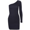 2018 European & American One-Shoulder Slimming Long-Sleeve Dress