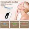 Beautiful EMS Microcurrent Neck & Face Lifting Device - Reduces Neck Lines & Nasolabial Folds, Enhances Firmness with Light Therapy.