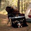 1pc Rammstein1 Theme Blanket - Digital Print, Polyester, Cozy for All Seasons, Perfect for Outdoor, Camping, and Travel